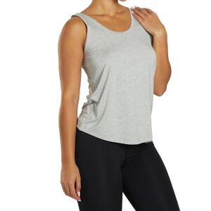 BOODY Relaxed Tank Top - Light Grey Marl - Bamboo - Large
